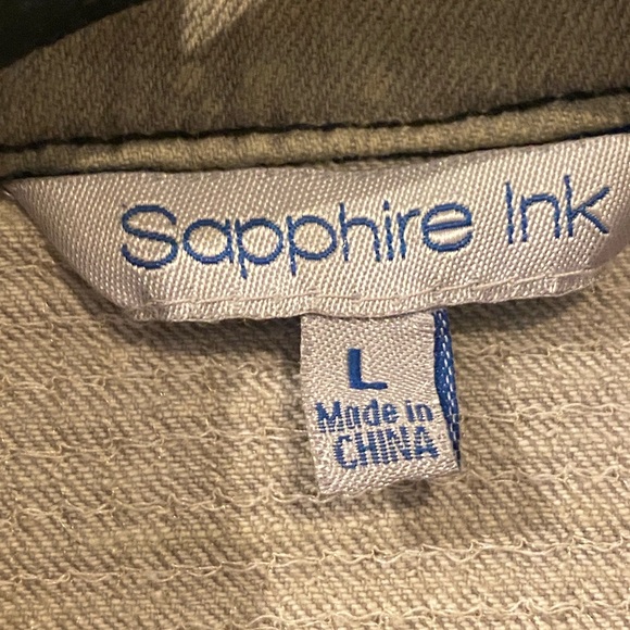 Sapphire Ink sparkly bleached stretch denim vest - Picture 5 of 6